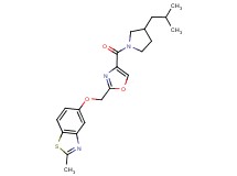 5-({4-[(3-isobutylpyrrolidin-1-yl)carbonyl]-1,3-oxazol-2-yl}methoxy)-2-methyl-1,3-benzothiazole