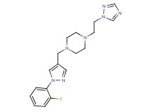 1-{[1-(2-fluorophenyl)-1H-pyrazol-4-yl]methyl}-4-[2-(1H-1,2,4-triazol-1-yl)ethyl]piperazine