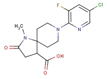 8-(5-chloro-3-fluoropyridin-2-yl)-1-methyl-2-oxo-1,8-diazaspiro[4.5]decane-4-carboxylic acid
