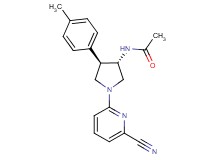 N-[(3S*,4R*)-1-(6-cyano-2-pyridinyl)-4-(4-methylphenyl)-3-pyrrolidinyl]acetamide