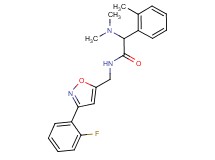 2-(dimethylamino)-N-{[3-(2-fluorophenyl)-5-isoxazolyl]methyl}-2-(2-methylphenyl)acetamide