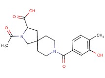 2-acetyl-8-(3-hydroxy-4-methylbenzoyl)-2,8-diazaspiro[4.5]decane-3-carboxylic acid