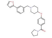 1-[3-(2-furyl)benzyl]-4-[4-(1-pyrrolidinylcarbonyl)phenoxy]piperidine