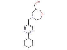 {4-[(2-cyclohexylpyrimidin-5-yl)methyl]-1,4-oxazepan-6-yl}methanol