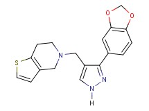 5-{[3-(1,3-benzodioxol-5-yl)-1H-pyrazol-4-yl]methyl}-4,5,6,7-tetrahydrothieno[3,2-c]pyridine