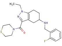 1-ethyl-N-(2-fluorobenzyl)-3-(4-thiomorpholinylcarbonyl)-4,5,6,7-tetrahydro-1H-indazol-5-amine