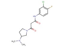 N-(3-chloro-4-fluorophenyl)-3-[3-(dimethylamino)pyrrolidin-1-yl]-3-oxopropanamide