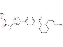 2-methoxy-N-[1-(4-{[2-(2-methoxyethyl)-1-piperidinyl]carbonyl}phenyl)-1H-pyrazol-4-yl]acetamide