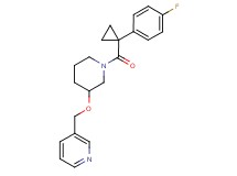 3-{[(1-{[1-(4-fluorophenyl)cyclopropyl]carbonyl}-3-piperidinyl)oxy]methyl}pyridine