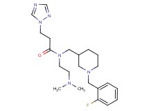N-[2-(dimethylamino)ethyl]-N-{[1-(2-fluorobenzyl)-3-piperidinyl]methyl}-3-(1H-1,2,4-triazol-1-yl)propanamide