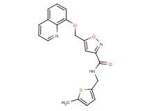 N-[(5-methyl-2-thienyl)methyl]-5-[(8-quinolinyloxy)methyl]-3-isoxazolecarboxamide
