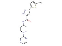 3-(5-methyl-2-thienyl)-N-[1-(2-pyrazinyl)-4-piperidinyl]-1H-pyrazole-5-carboxamide