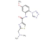 2-[(dimethylamino)methyl]-N-[5-methoxy-2-(1H-tetrazol-1-yl)phenyl]-1,3-thiazole-4-carboxamide
