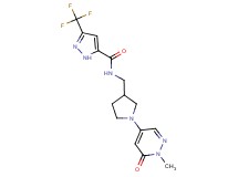 N-{[1-(1-methyl-6-oxo-1,6-dihydropyridazin-4-yl)pyrrolidin-3-yl]methyl}-3-(trifluoromethyl)-1H-pyrazole-5-carboxamide