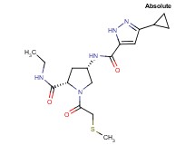 (4S)-4-{[(3-cyclopropyl-1H-pyrazol-5-yl)carbonyl]amino}-N-ethyl-1-[(methylthio)acetyl]-L-prolinamide