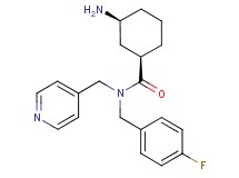 rel-(1R,3S)-3-amino-N-(4-fluorobenzyl)-N-(4-pyridinylmethyl)cyclohexanecarboxamide dihydrochloride