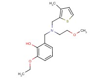 2-ethoxy-6-({(2-methoxyethyl)[(3-methyl-2-thienyl)methyl]amino}methyl)phenol