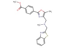 methyl 4-(4-{[(1,3-benzothiazol-2-ylmethyl)(methyl)amino]methyl}-5-methyl-1,3-oxazol-2-yl)benzoate