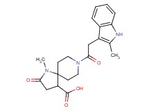 1-methyl-8-[(2-methyl-1H-indol-3-yl)acetyl]-2-oxo-1,8-diazaspiro[4.5]decane-4-carboxylic acid