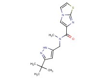 N-[(3-tert-butyl-1H-pyrazol-5-yl)methyl]-N-methylimidazo[2,1-b][1,3]thiazole-6-carboxamide