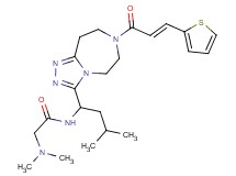N~2~,N~2~-dimethyl-N~1~-(3-methyl-1-{7-[(2E)-3-(2-thienyl)-2-propenoyl]-6,7,8,9-tetrahydro-5H-[1,2,4]triazolo[4,3-d][1,4]diazepin-3-yl}butyl)glycinamide