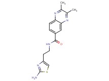 N-[2-(2-amino-1,3-thiazol-4-yl)ethyl]-2,3-dimethyl-6-quinoxalinecarboxamide
