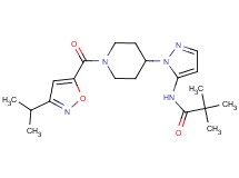N-(1-{1-[(3-isopropyl-5-isoxazolyl)carbonyl]-4-piperidinyl}-1H-pyrazol-5-yl)-2,2-dimethylpropanamide