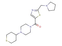 1-{[2-(pyrrolidin-1-ylmethyl)-1,3-thiazol-5-yl]carbonyl}-4-(tetrahydro-2H-thiopyran-4-yl)piperazine