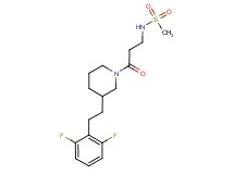 N-(3-{3-[2-(2,6-difluorophenyl)ethyl]-1-piperidinyl}-3-oxopropyl)methanesulfonamide