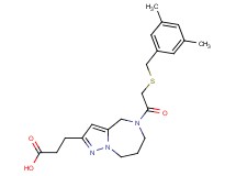 3-(5-{[(3,5-dimethylbenzyl)thio]acetyl}-5,6,7,8-tetrahydro-4H-pyrazolo[1,5-a][1,4]diazepin-2-yl)propanoic acid
