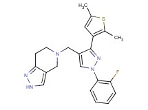 5-{[3-(2,5-dimethyl-3-thienyl)-1-(2-fluorophenyl)-1H-pyrazol-4-yl]methyl}-4,5,6,7-tetrahydro-2H-pyrazolo[4,3-c]pyridine