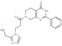 7-[3-(2-ethyl-1H-imidazol-1-yl)propanoyl]-2-phenyl-5,6,7,8-tetrahydropyrido[3,4-d]pyrimidin-4(3H)-one