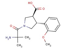 rel-(3S,4R)-4-(2-methoxyphenyl)-1-(2-methylalanyl)-3-pyrrolidinecarboxylic acid hydrochloride