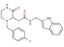 2-[1-(4-fluorobenzyl)-3-oxo-2-piperazinyl]-N-(1H-indol-2-ylmethyl)acetamide