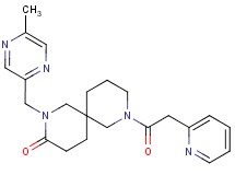 2-[(5-methylpyrazin-2-yl)methyl]-8-(pyridin-2-ylacetyl)-2,8-diazaspiro[5.5]undecan-3-one