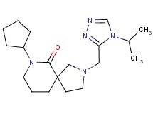7-cyclopentyl-2-[(4-isopropyl-4H-1,2,4-triazol-3-yl)methyl]-2,7-diazaspiro[4.5]decan-6-one