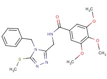 N-{[4-benzyl-5-(methylthio)-4H-1,2,4-triazol-3-yl]methyl}-3,4,5-trimethoxybenzamide