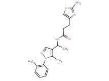 3-(2-amino-1,3-thiazol-4-yl)-N-{1-[5-methyl-1-(2-methylphenyl)-1H-pyrazol-4-yl]ethyl}propanamide
