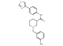 1-(3-methylbenzyl)-N-[4-(1,3-thiazol-4-yl)phenyl]-3-piperidinecarboxamide