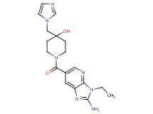 1-[(2-amino-3-ethyl-3H-imidazo[4,5-b]pyridin-6-yl)carbonyl]-4-(1H-imidazol-1-ylmethyl)piperidin-4-ol