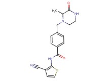 N-(3-cyano-2-thienyl)-4-[(2-methyl-3-oxopiperazin-1-yl)methyl]benzamide