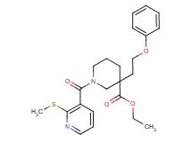 ethyl 1-{[2-(methylthio)-3-pyridinyl]carbonyl}-3-(2-phenoxyethyl)-3-piperidinecarboxylate