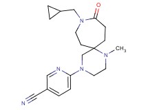 6-[9-(cyclopropylmethyl)-1-methyl-10-oxo-1,4,9-triazaspiro[5.6]dodec-4-yl]nicotinonitrile