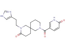 2-[2-(1H-imidazol-4-yl)ethyl]-8-[(6-oxo-1,6-dihydro-3-pyridinyl)carbonyl]-2,8-diazaspiro[5.5]undecan-3-one