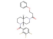 (4aR*,8aS*)-6-(3-phenoxypropanoyl)-1-(2,3,4-trifluorobenzoyl)decahydro-1,6-naphthyridine