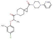 6-[2-(4-chloro-2-methylphenoxy)propanoyl]-1-{[4-(2-pyridinyl)-1-piperazinyl]carbonyl}-6-azaspiro[2.5]octane