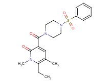 6-ethyl-1,5-dimethyl-3-{[4-(phenylsulfonyl)-1-piperazinyl]carbonyl}-2(1H)-pyridinone