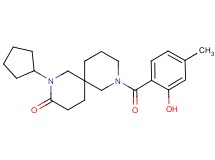 2-cyclopentyl-8-(2-hydroxy-4-methylbenzoyl)-2,8-diazaspiro[5.5]undecan-3-one