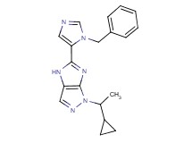5-(1-benzyl-1H-imidazol-5-yl)-1-(1-cyclopropylethyl)-1,4-dihydroimidazo[4,5-c]pyrazole