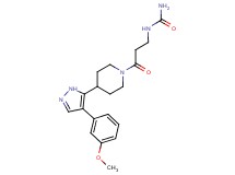 N-(3-{4-[4-(3-methoxyphenyl)-1H-pyrazol-5-yl]piperidin-1-yl}-3-oxopropyl)urea